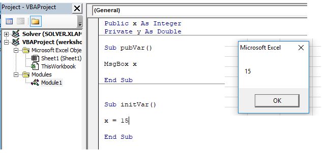 Public and Private Variables